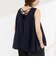 【MARILYN MOON/マリリーンムーン】sheer check 2way gathered blouse