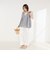 【MARILYN MOON/マリリーンムーン】sheer check 2way gathered blouse