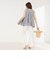 【MARILYN MOON/マリリーンムーン】sheer check 2way gathered blouse