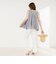 【MARILYN MOON/マリリーンムーン】sheer check 2way gathered blouse