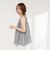 【MARILYN MOON/マリリーンムーン】sheer check 2way gathered blouse
