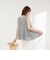 【MARILYN MOON/マリリーンムーン】sheer check 2way gathered blouse
