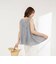 【MARILYN MOON/マリリーンムーン】sheer check 2way gathered blouse
