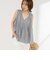 【MARILYN MOON/マリリーンムーン】sheer check 2way gathered blouse