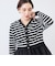 ペプラムタフタVネックカーディガン