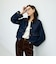 【RM denim】コーデュロイ襟2WAYフレアショート丈Gジャン