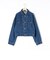 【RM denim】バックひねりデザインショート丈Gジャン