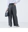 《セットアップ対応》ウォッシャブルバイオツイルタックワイドパンツ