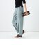 ウォッシャブルシャンブレーツイルワイドパンツ