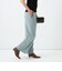 ウォッシャブルシャンブレーツイルワイドパンツ