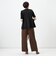 ウォッシャブルシャンブレーツイルワイドパンツ