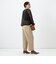ウォッシャブルシャンブレーツイルワイドパンツ
