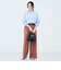 ウォッシャブル強撚ツイルワイドパンツ