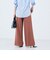 ウォッシャブル強撚ツイルワイドパンツ