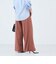 ウォッシャブル強撚ツイルワイドパンツ
