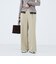 ウォッシャブル強撚ツイルワイドパンツ