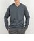 《ビジカジ対応》シルケットスムース Vネック ドレスロンT 26AW
