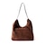 【Un coeur/アンクール】K906019 SUEDE DRAPE ONE SHOULDER
