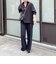【NOLLEY’S mgr.松葉別注・一部WEB限定色】《セットアップ》ツイルバイヤス洗練美脚パンツ