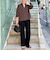 【NOLLEY’S mgr.松葉別注・一部WEB限定色】《セットアップ》ツイルバイヤス洗練美脚パンツ