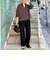 【NOLLEY’S mgr.松葉別注・一部WEB限定色】《セットアップ》ツイルバイヤス洗練美脚パンツ