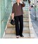 【NOLLEY’S mgr.松葉別注・一部WEB限定色】《セットアップ》ツイルバイヤス洗練美脚パンツ