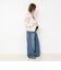 《手洗い可能》チュール刺繍ZIPカーディガン