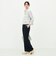 《セットアップ対応》ウォッシャブルシャーク愛されセミワイドパンツ