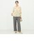 《セットアップ対応》ウォッシャブルシャーク愛されセミワイドパンツ