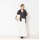 【 SHOP PRESS二見別注カラー】レイヤードピース付きVネックプルオーバー
