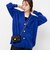 カシミヤファー加工Vネックカーディガン