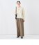【一部WEB限定サイズ】《抗ピル/防シワ》ウォッシャブルポリウール梳毛タックワイドパンツ