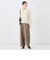 【一部WEB限定サイズ】《抗ピル/防シワ》ウォッシャブルポリウール梳毛タックワイドパンツ