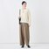 【一部WEB限定サイズ】《抗ピル/防シワ》ウォッシャブルポリウール梳毛タックワイドパンツ