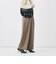 【一部WEB限定サイズ】《抗ピル/防シワ》ウォッシャブルポリウール梳毛タックワイドパンツ