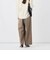 【一部WEB限定サイズ】《抗ピル/防シワ》ウォッシャブルポリウール梳毛タックワイドパンツ