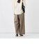 【一部WEB限定サイズ】《抗ピル/防シワ》ウォッシャブルポリウール梳毛タックワイドパンツ
