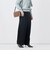 【一部WEB限定サイズ】《抗ピル/防シワ》ウォッシャブルポリウール梳毛タックワイドパンツ