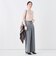 【一部WEB限定サイズ】《抗ピル/防シワ》ウォッシャブルポリウール梳毛タックワイドパンツ