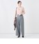 【一部WEB限定サイズ】《抗ピル/防シワ》ウォッシャブルポリウール梳毛タックワイドパンツ