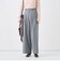 【一部WEB限定サイズ】《抗ピル/防シワ》ウォッシャブルポリウール梳毛タックワイドパンツ