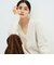 《手洗い可能》ヘアリー長めVネックカーディガン