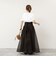 【MARILYN MOON/マリリーンムーン】sheer starched cotton 2way camiskirt