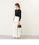 《手洗い可能》布帛ペプラムパール釦プルオーバー