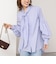 【MARILYN MOON/マリリーンムーン】stripe embroidery tie blouse