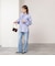【MARILYN MOON/マリリーンムーン】stripe embroidery tie blouse