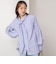【MARILYN MOON/マリリーンムーン】stripe embroidery tie blouse