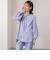 【MARILYN MOON/マリリーンムーン】stripe embroidery tie blouse