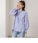 【MARILYN MOON/マリリーンムーン】stripe embroidery tie blouse