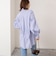 【MARILYN MOON/マリリーンムーン】stripe embroidery tie blouse